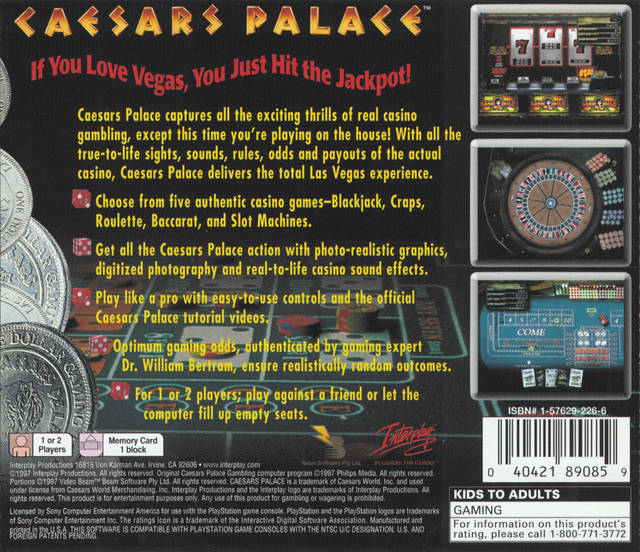 Caesars Palace - (PS1) Playstation [Pre-Owned] Video Games Interplay   