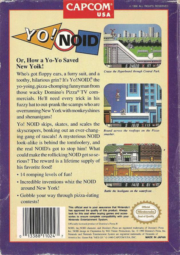 Yo! Noid - (NES) Nintendo Entertainment System [Pre-Owned] Video Games Capcom   