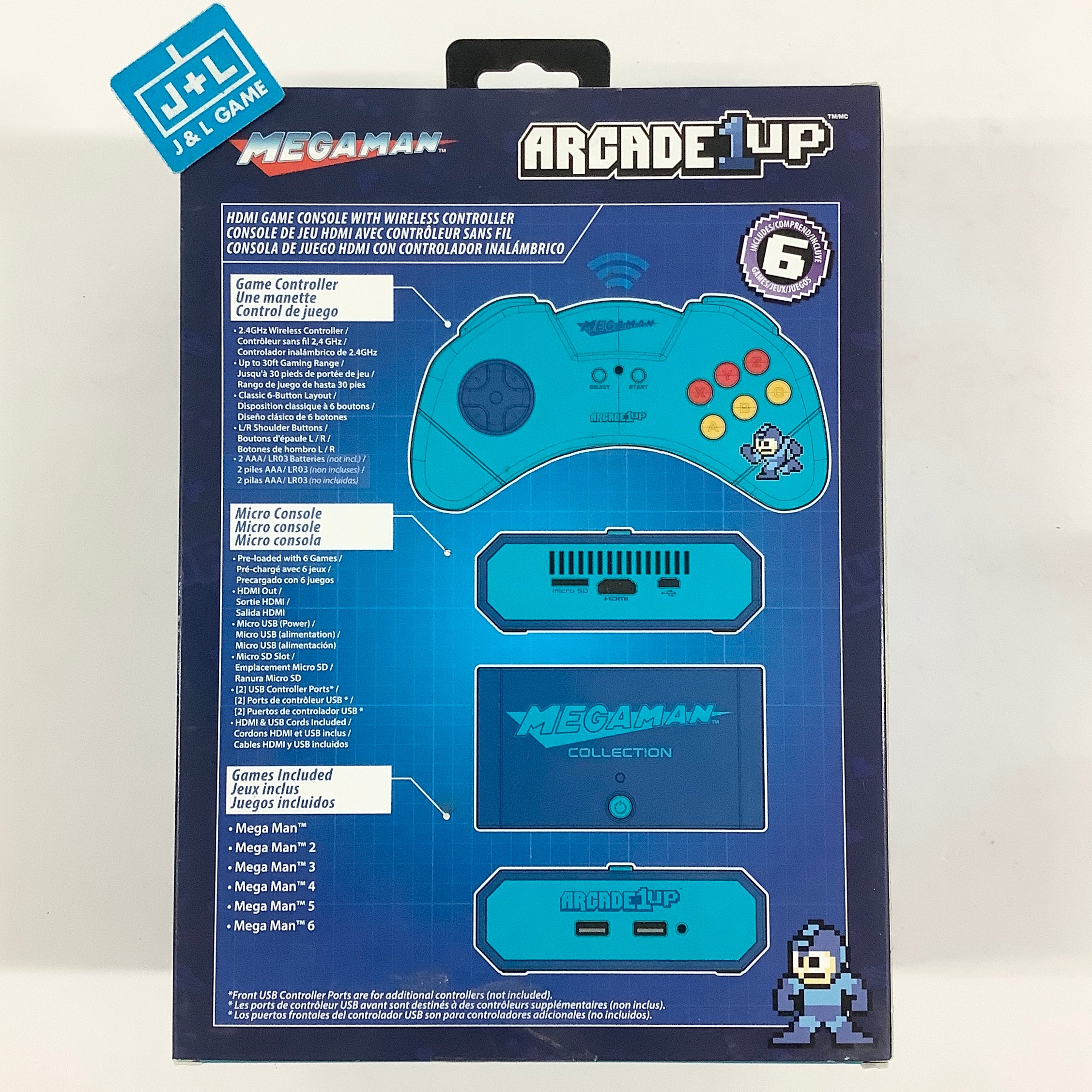 Arcade 1Up Mega Man HDMI Game Console with Wireless Controller CONSOLE ARCADE1UP