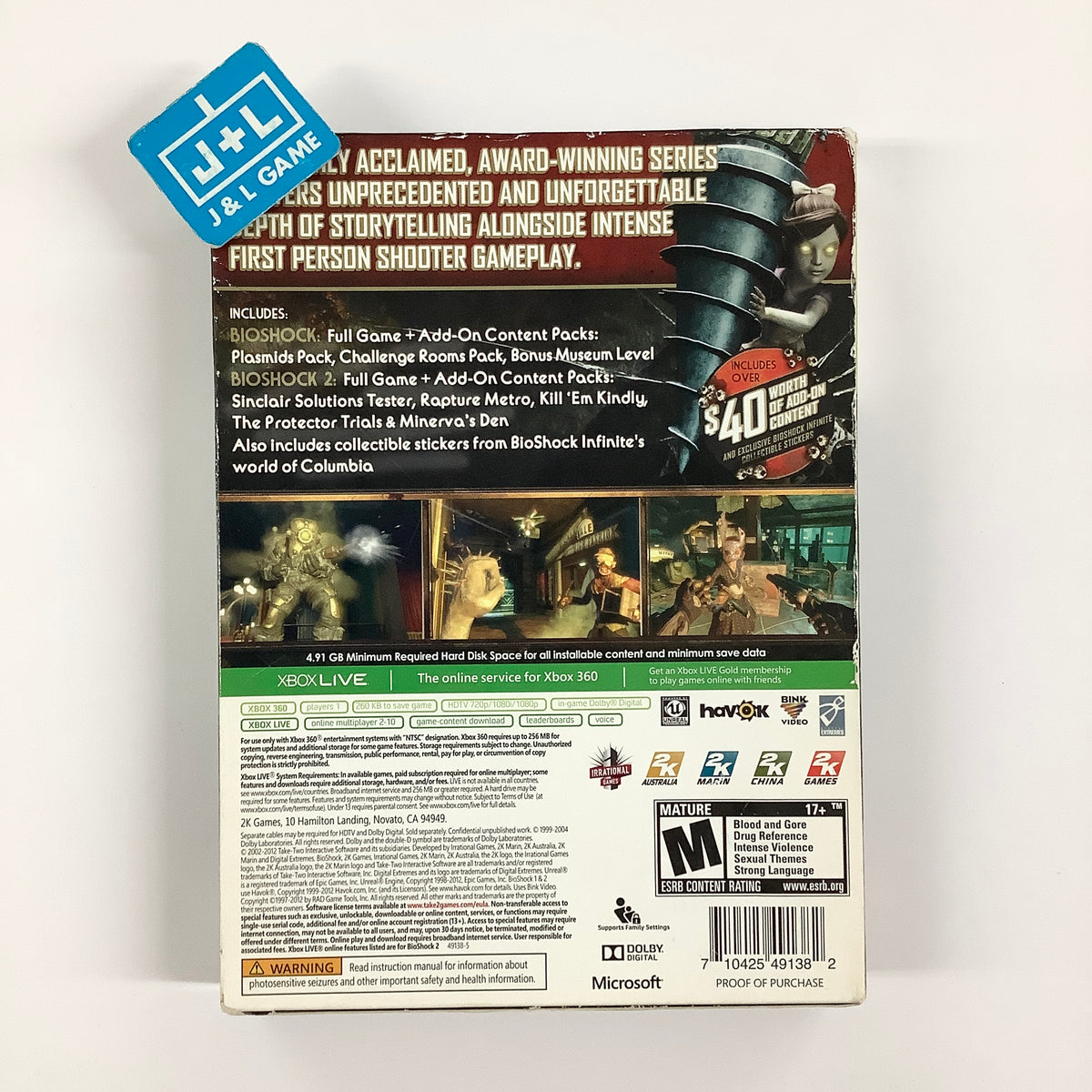 BioShock Ultimate Rapture Edition - Xbox 360 [Pre-Owned] Video Games 2K Games