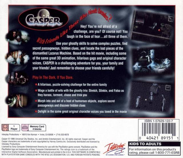 Casper - (PS1) PlayStation 1 Video Games Interplay   
