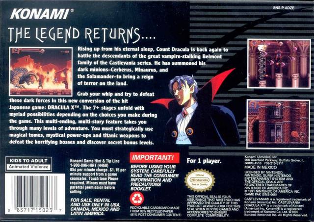 Castlevania: Dracula X - (SNES) Super Nintendo [Pre-Owned] Video Games Konami