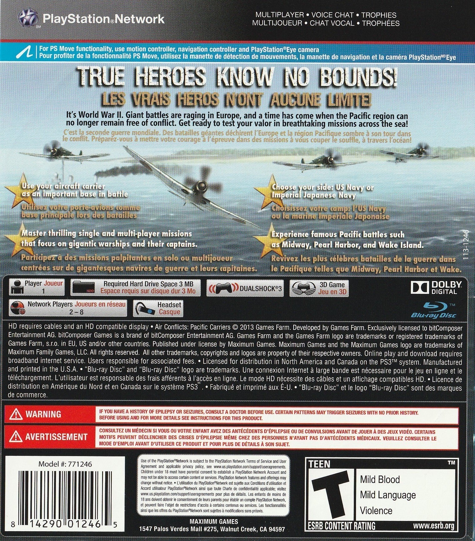 Air Conflicts: Pacific Carriers - (PS3) PlayStation 3 [Pre-Owned] Video Games Maximum Games   