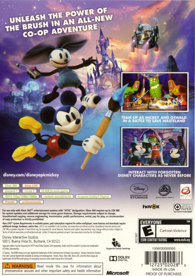 Epic Mickey 2: The Power of Two - Xbox 360 [Pre-Owned] | J&L