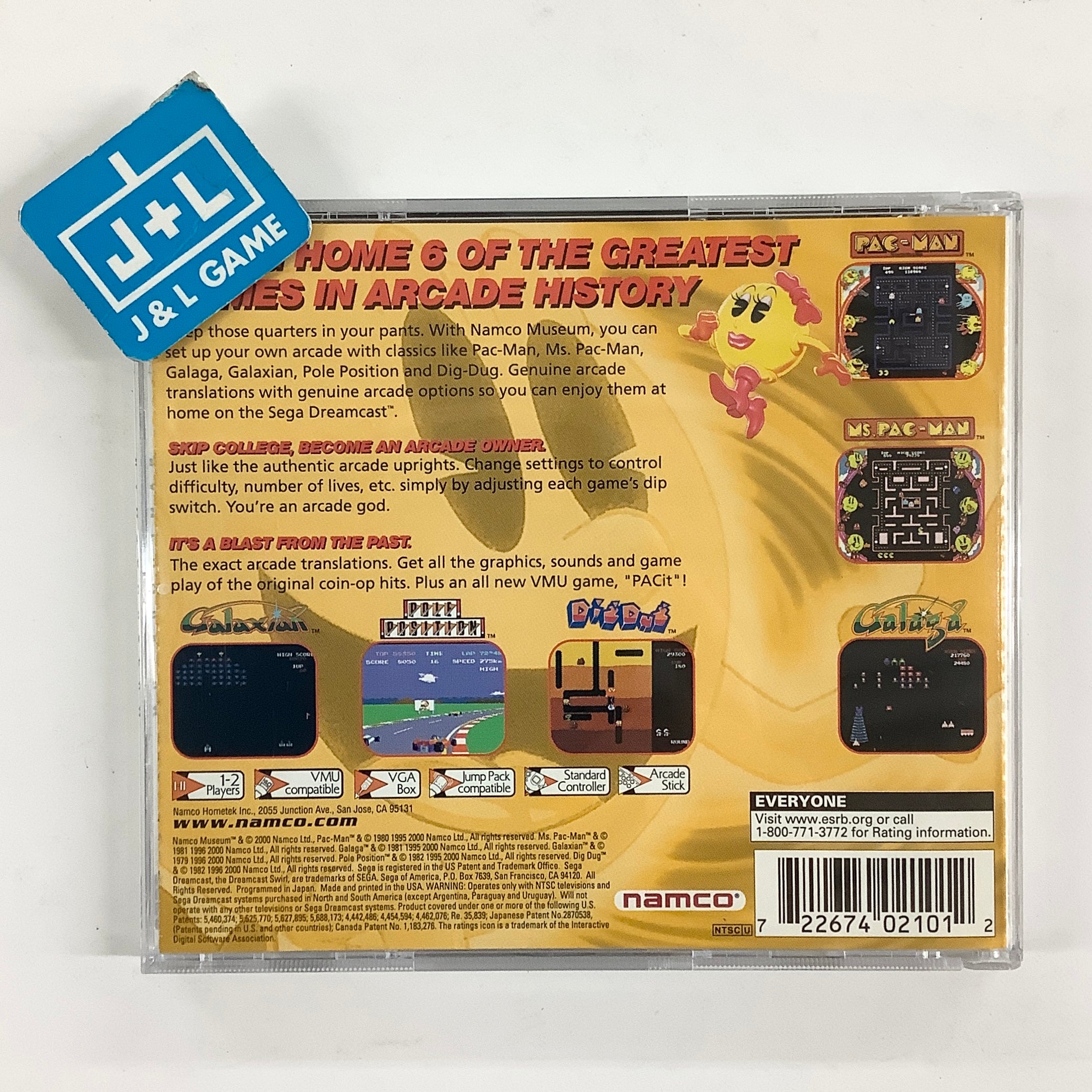 Namco Museum - (DC) SEGA Dreamcast [Pre-Owned] Video Games Namco