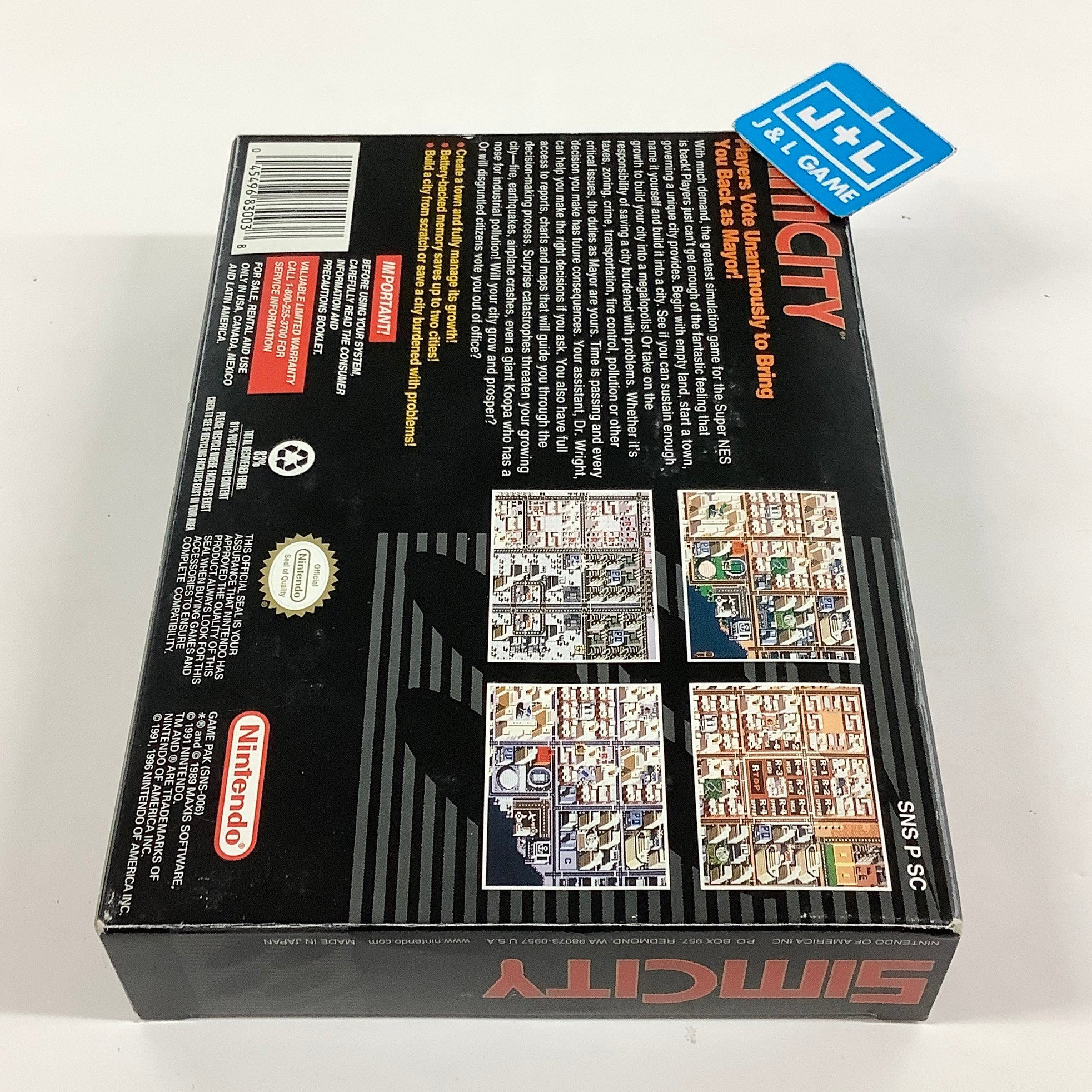 SimCity - (SNES) Super Nintendo [Pre-Owned]