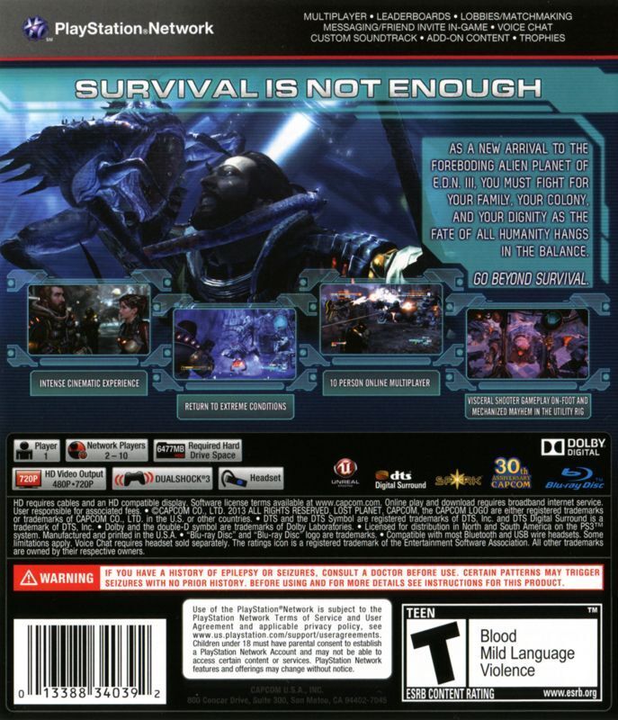 Lost Planet 3 - (PS3) PlayStation 3 Video Games Capcom