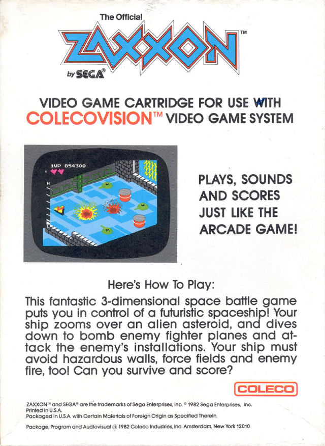 Zaxxon - (CVIS) Colecovision [Pre-Owned] Video Games Coleco   