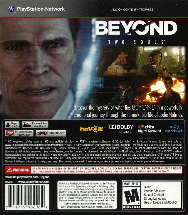 Beyond: Two Souls - (PS3) PlayStation 3 [Pre-Owned] | J&L Game