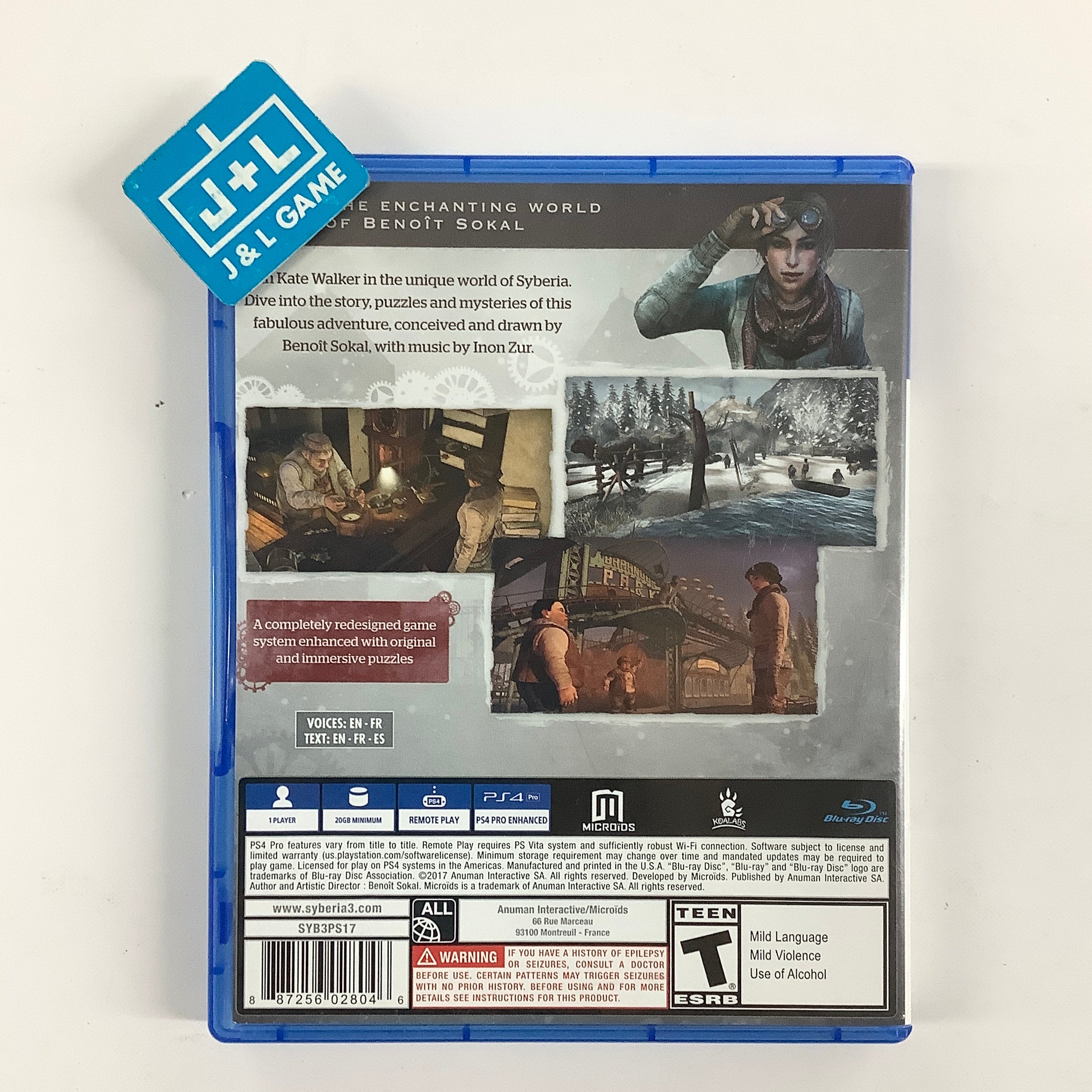 Syberia 3 - (PS4) PlayStation 4 [Pre-Owned] Video Games Microids