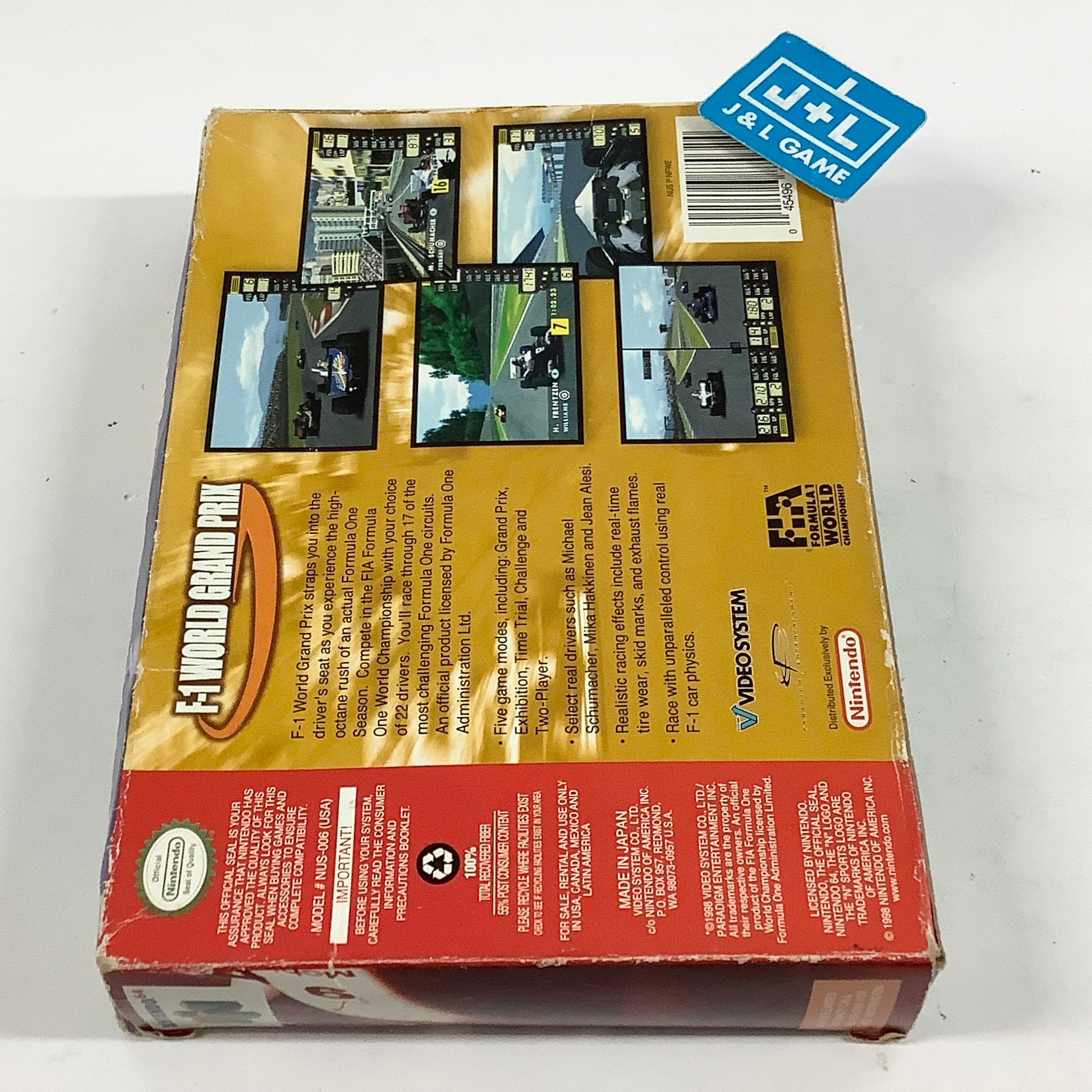 F-1 World Grand Prix - (N64) Nintendo 64 [Pre-Owned]