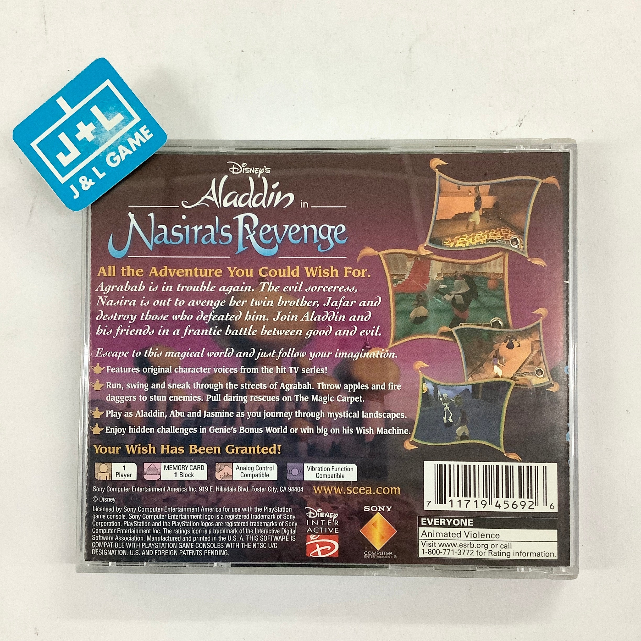 Disney's Aladdin in Nasira's Revenge - (PS1) PlayStation 1 [Pre-Owned] Video Games SCEA