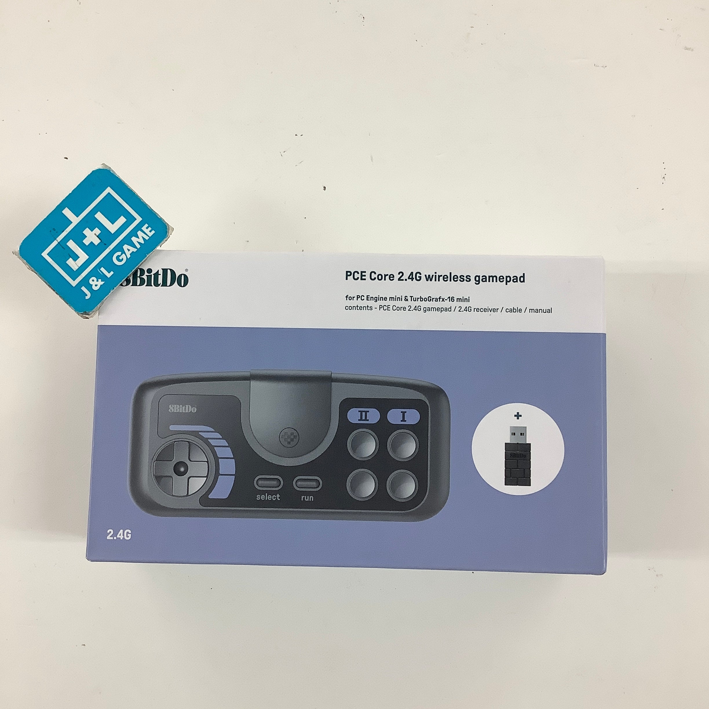 8Bitdo 2.4G Wireless Gamepad (PCE Core Edition) - (TG16) TurboGrafx 16 Mini & (PCE) PC Engine Mini