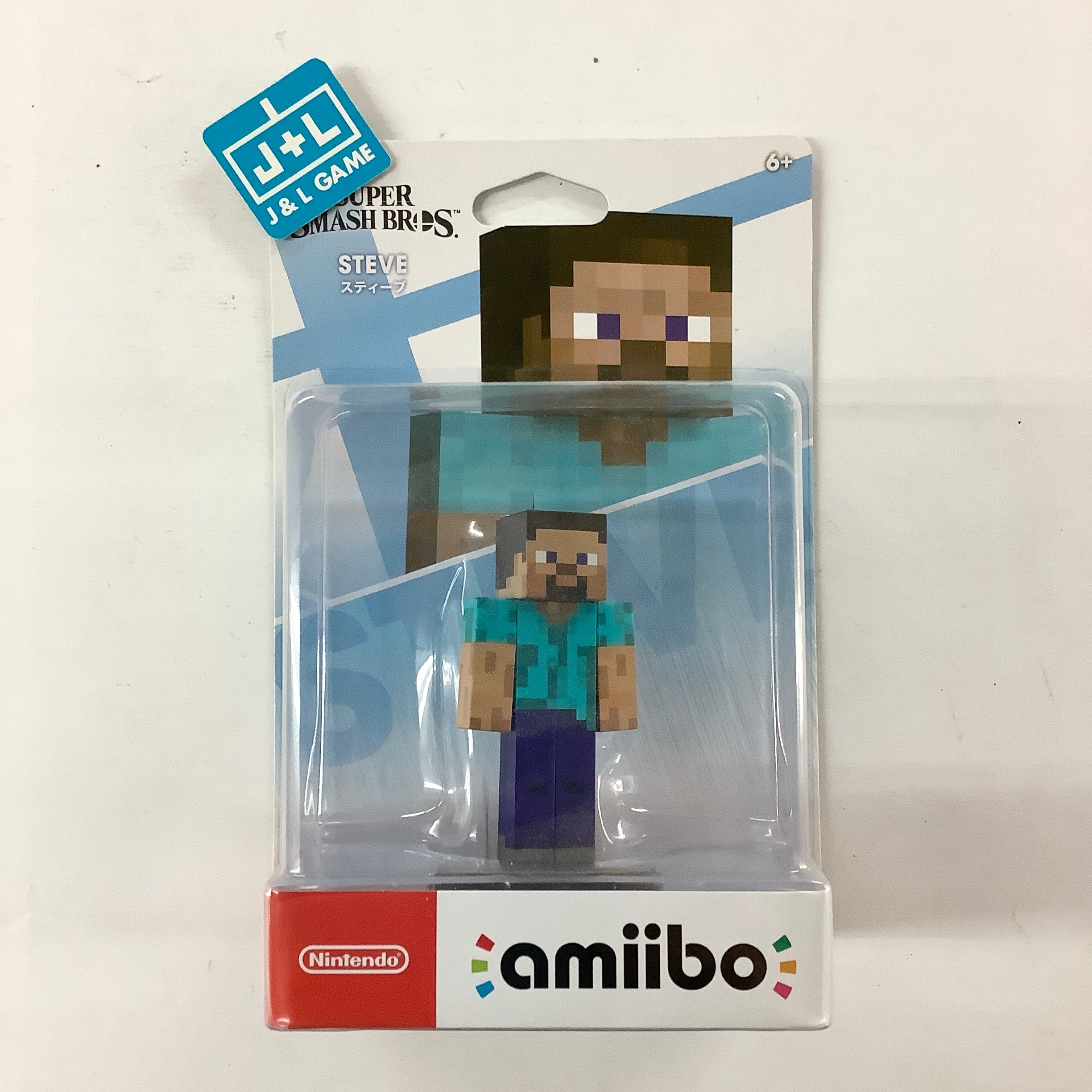 Minecraft Steve (Super Smash Bros. series) - Nintendo Switch Amiibo (Japanese Import) Amiibo Nintendo   