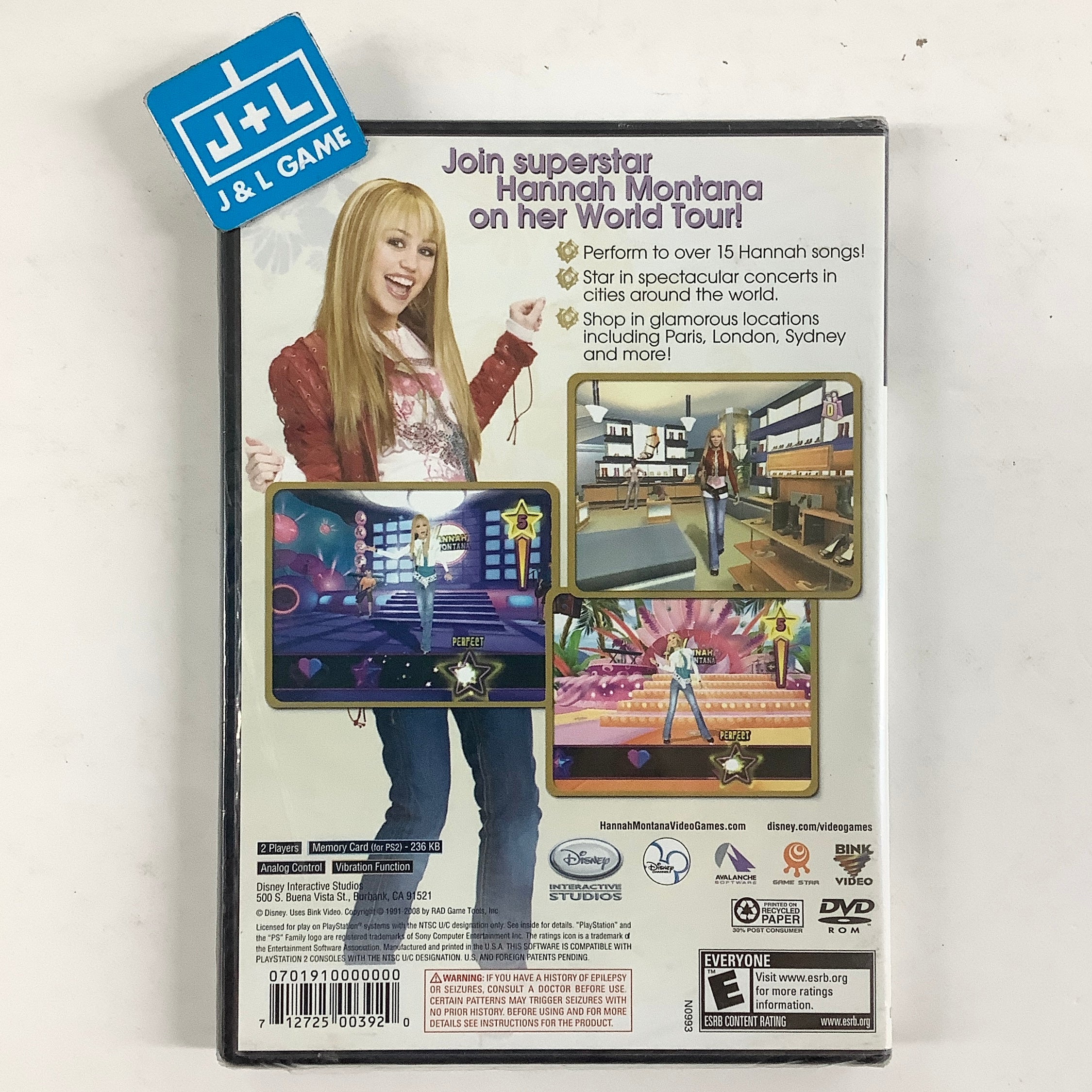 Hannah Montana: Spotlight World Tour - (PS2) PlayStation 2 Video Games Disney Interactive Studios