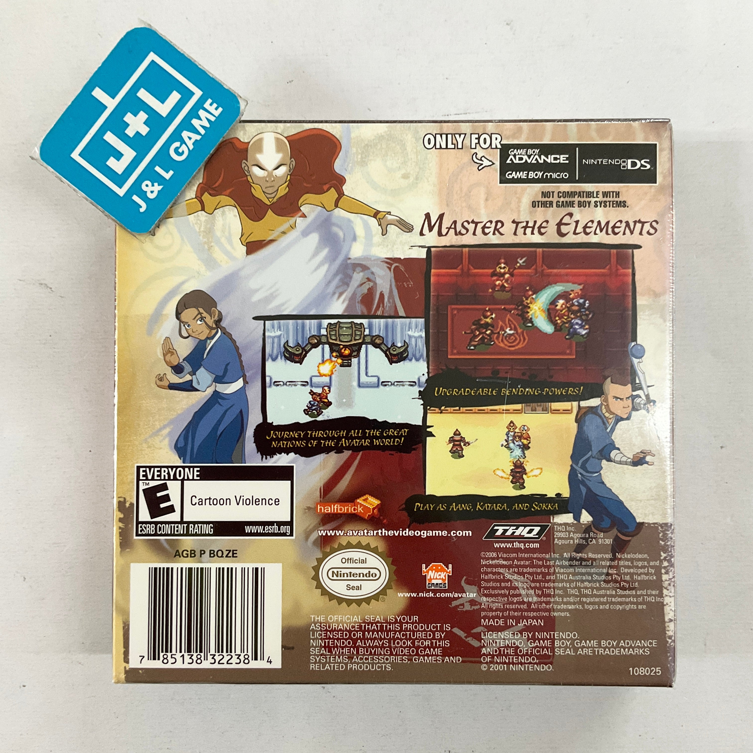 Avatar: The Last Airbender - (GBA) Game Boy Advance Video Games THQ   
