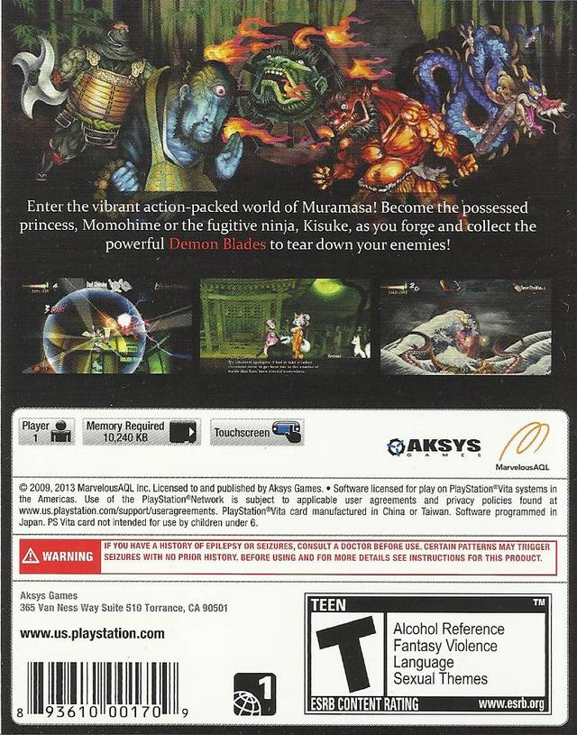 Muramasa Rebirth - (PSV) PlayStation Vita [Pre-Owned]