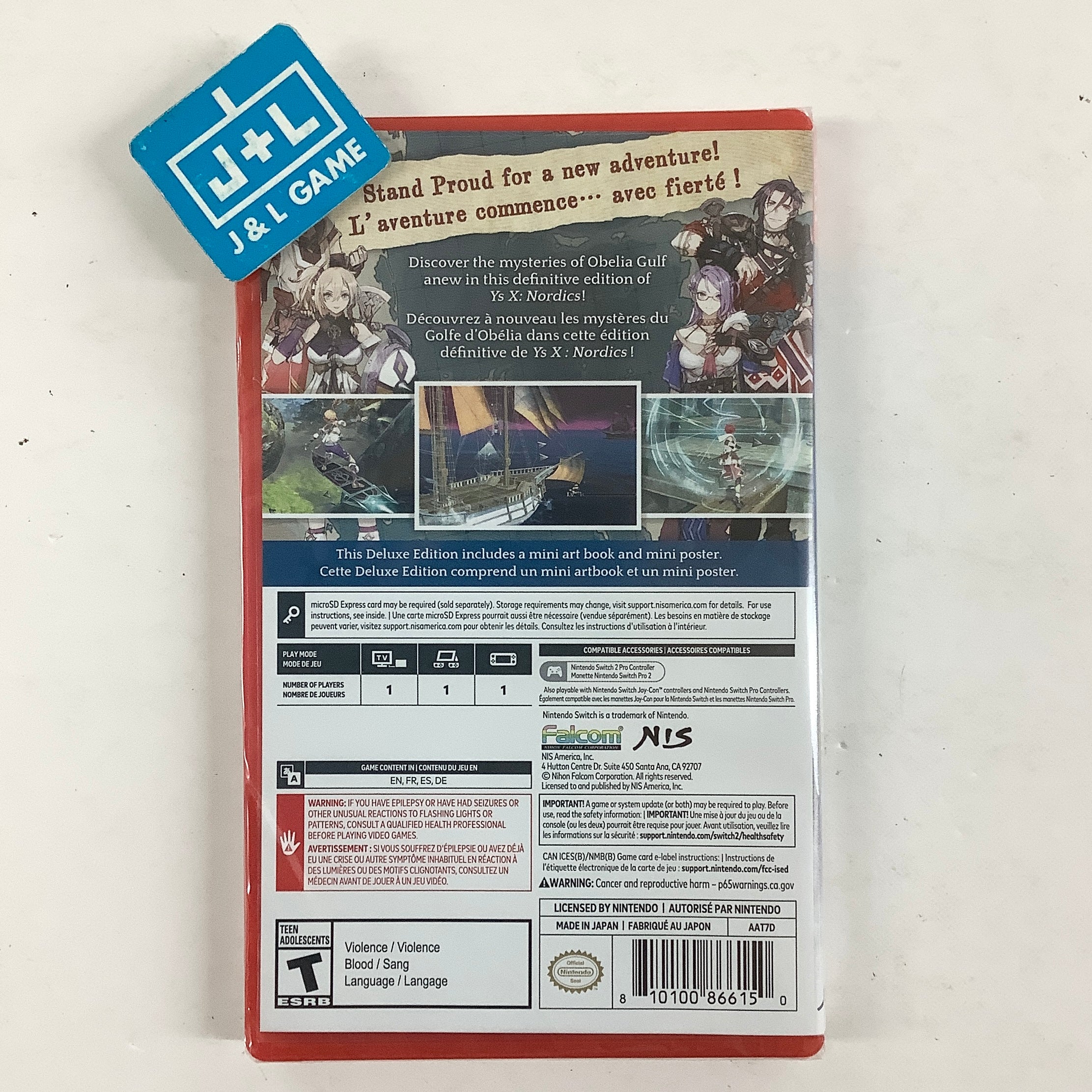 Ys X: Proud Nordics (Deluxe Edition) - (NS2) Nintendo Switch 2