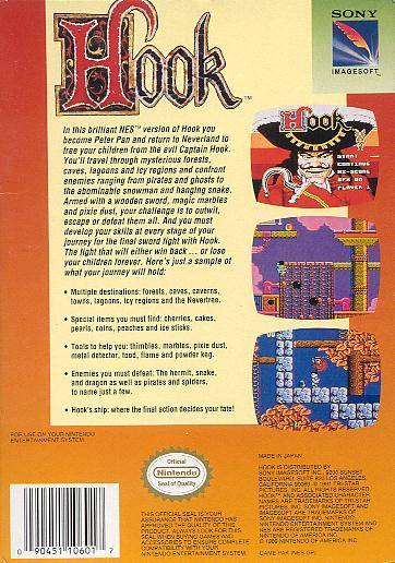 Hook - (NES) Nintendo Entertainment System [Pre-Owned] Video Games Sony Imagesoft
