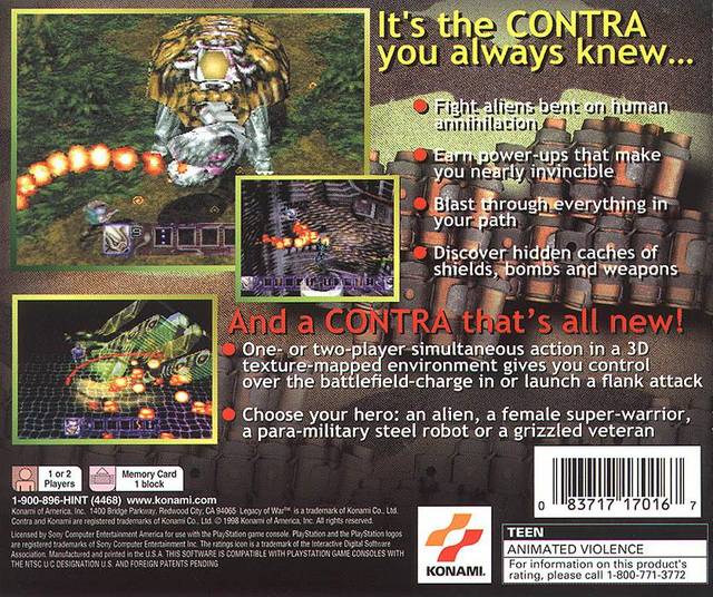 Contra: Legacy of War - (PS1) PlayStation 1 [Pre-Owned] Video Games Konami   