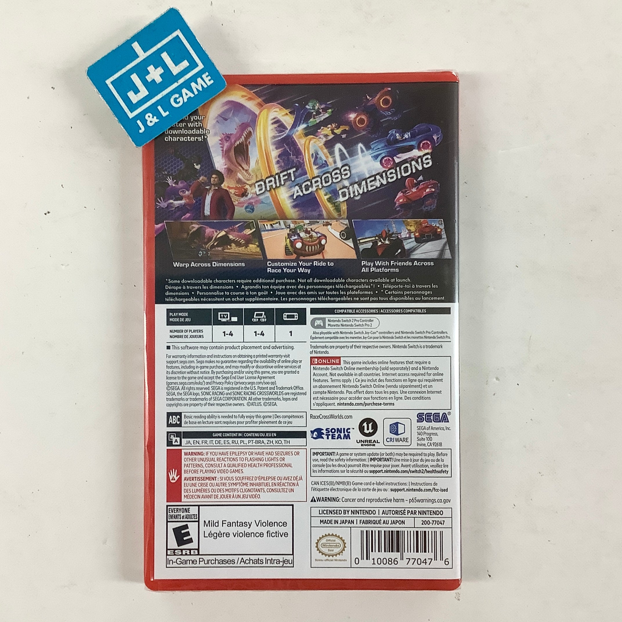 Sonic Racing CrossWorlds - (NS2) Nintendo Switch 2