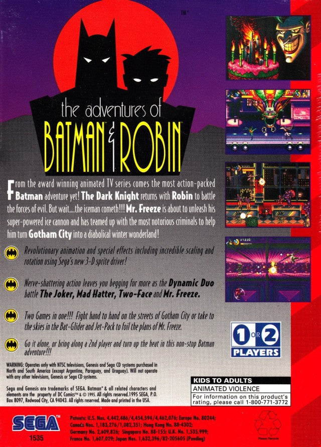 The Adventures of Batman & Robin - (SG) Sega Genesis [Pre-Owned] Video Games SEGA