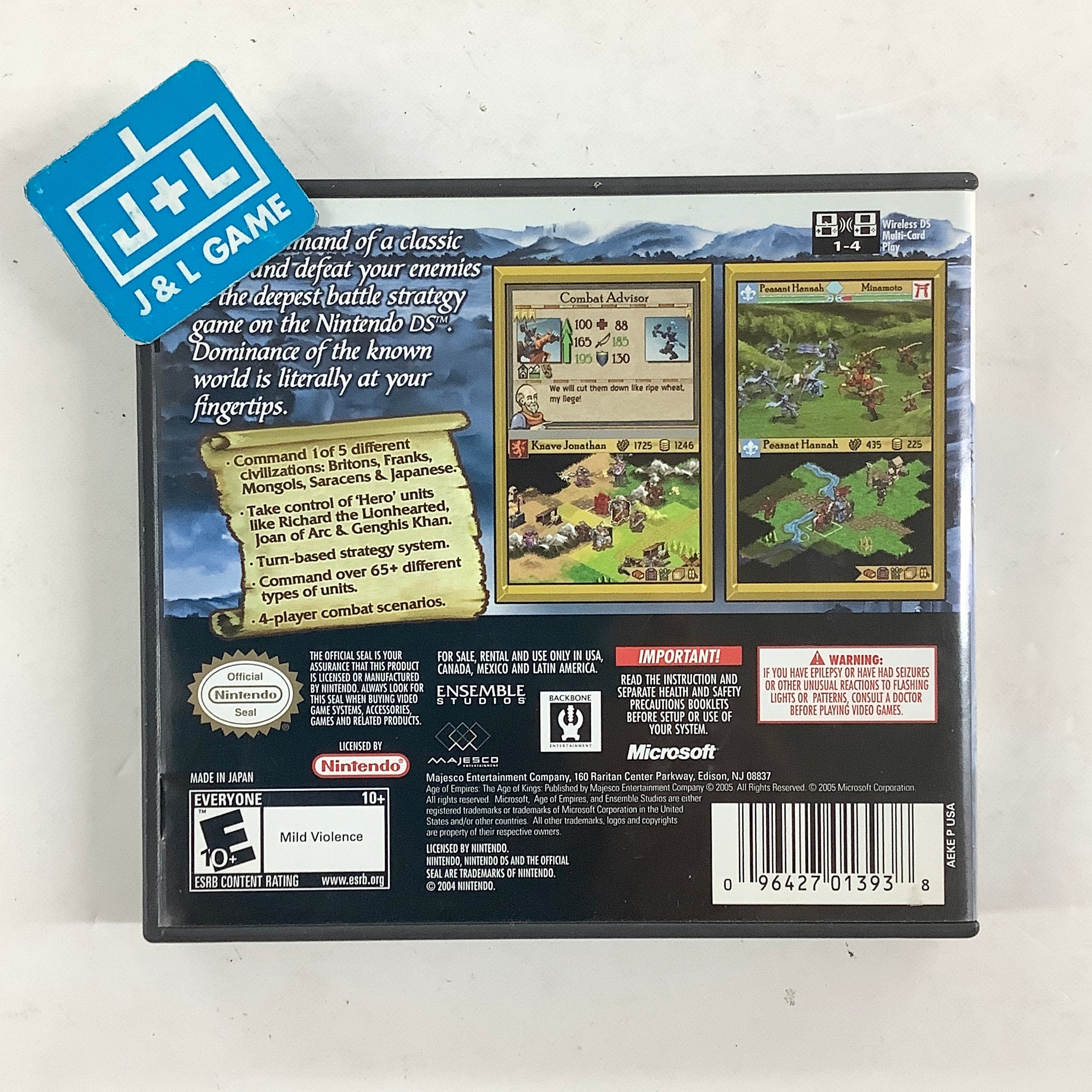 Age of Empires: The Age of Kings - (NDS) Nintendo DS [Pre-Owned] Video Games Majesco
