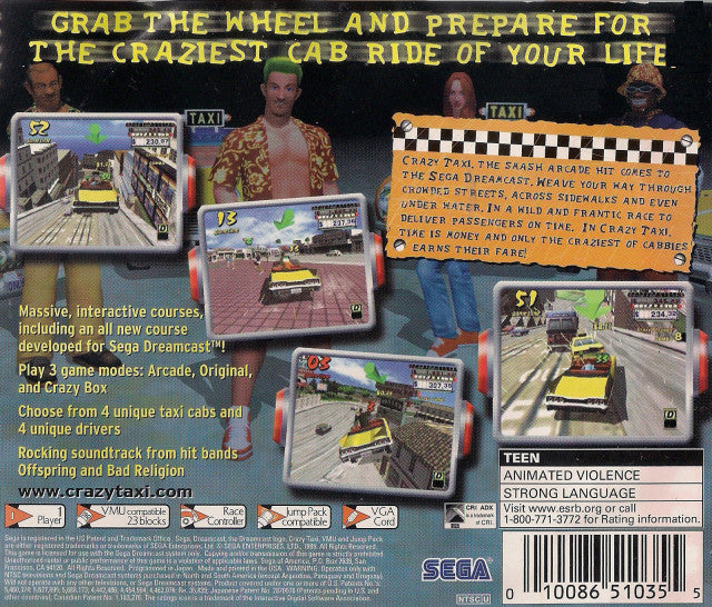 Crazy Taxi (Sega All Stars) - (DC) SEGA Dreamcast [Pre-Owned] Video Games Sega   