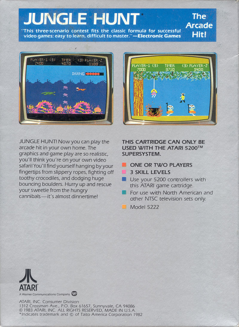 Jungle Hunt - (A52) Atari 5200 [Pre-Owned]