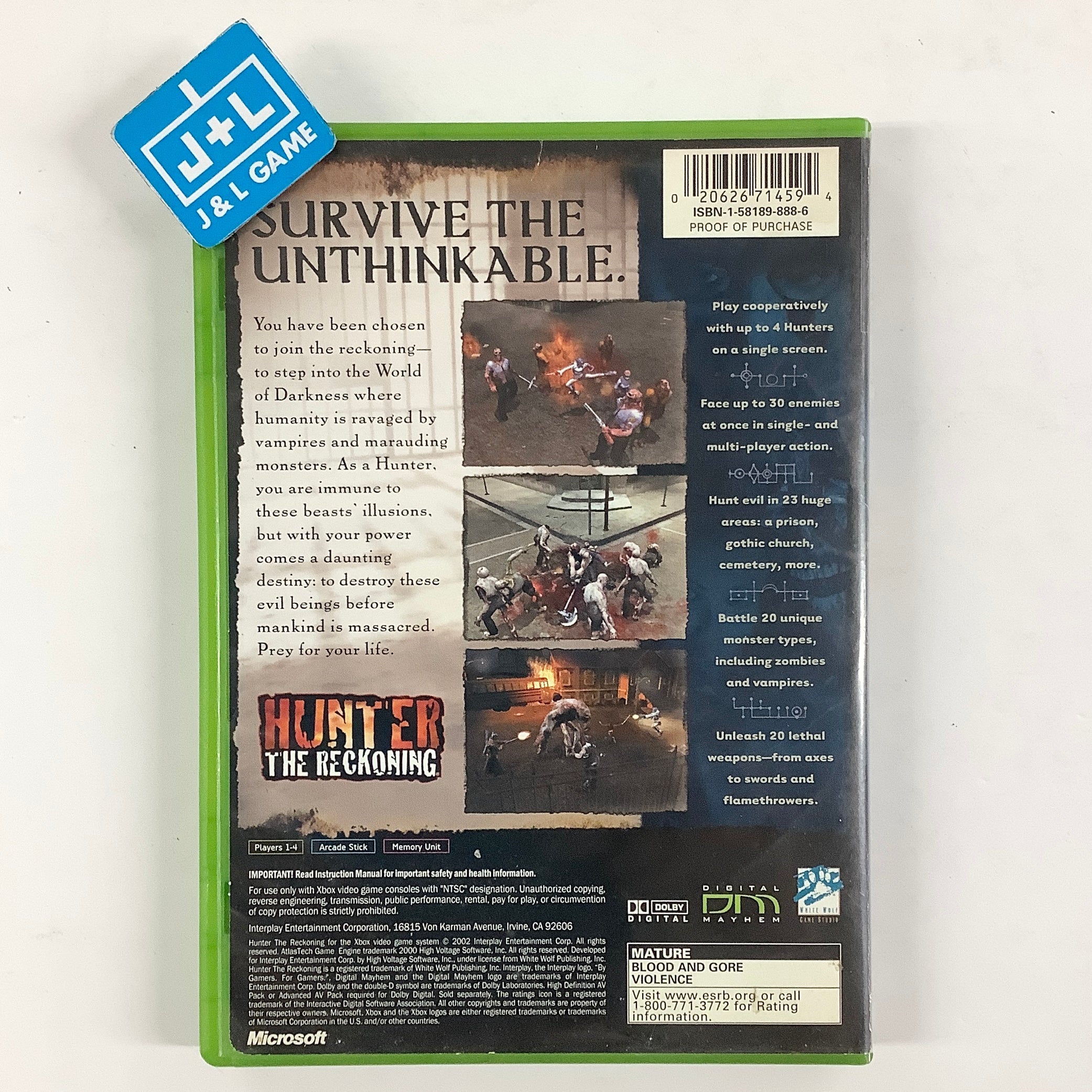 Hunter: The Reckoning - (XB) Xbox [Pre-Owned] Video Games Interplay