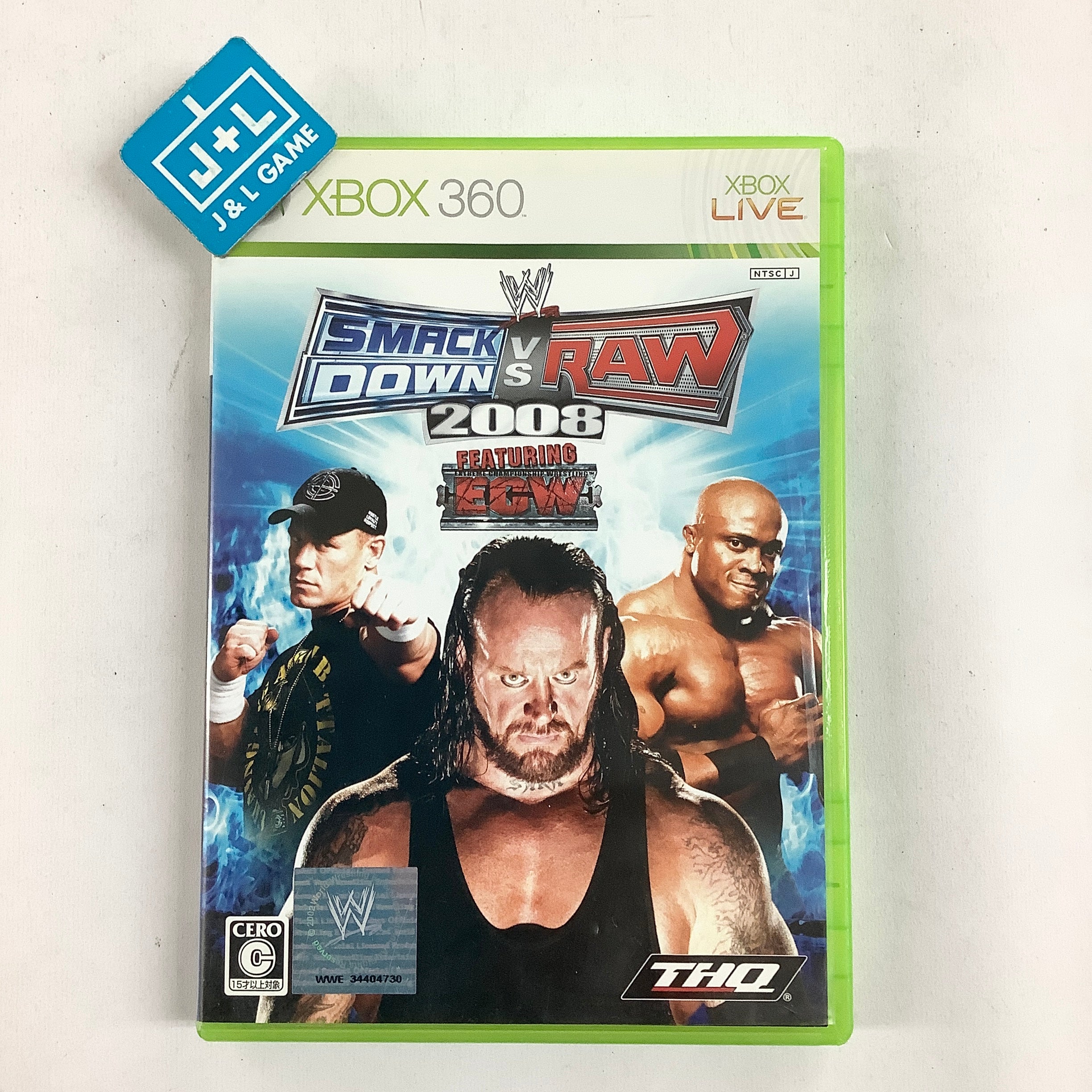 WWE SmackDown vs. Raw 2008 - Xbox 360 [Pre-Owned] (Japanese Import) Video Games THQ