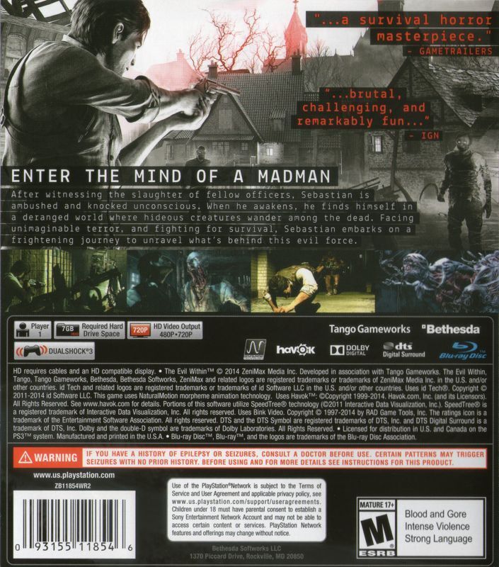 The Evil Within - (PS3) PlayStation 3 [Pre-Owned] Video Games Bethesda Softworks   