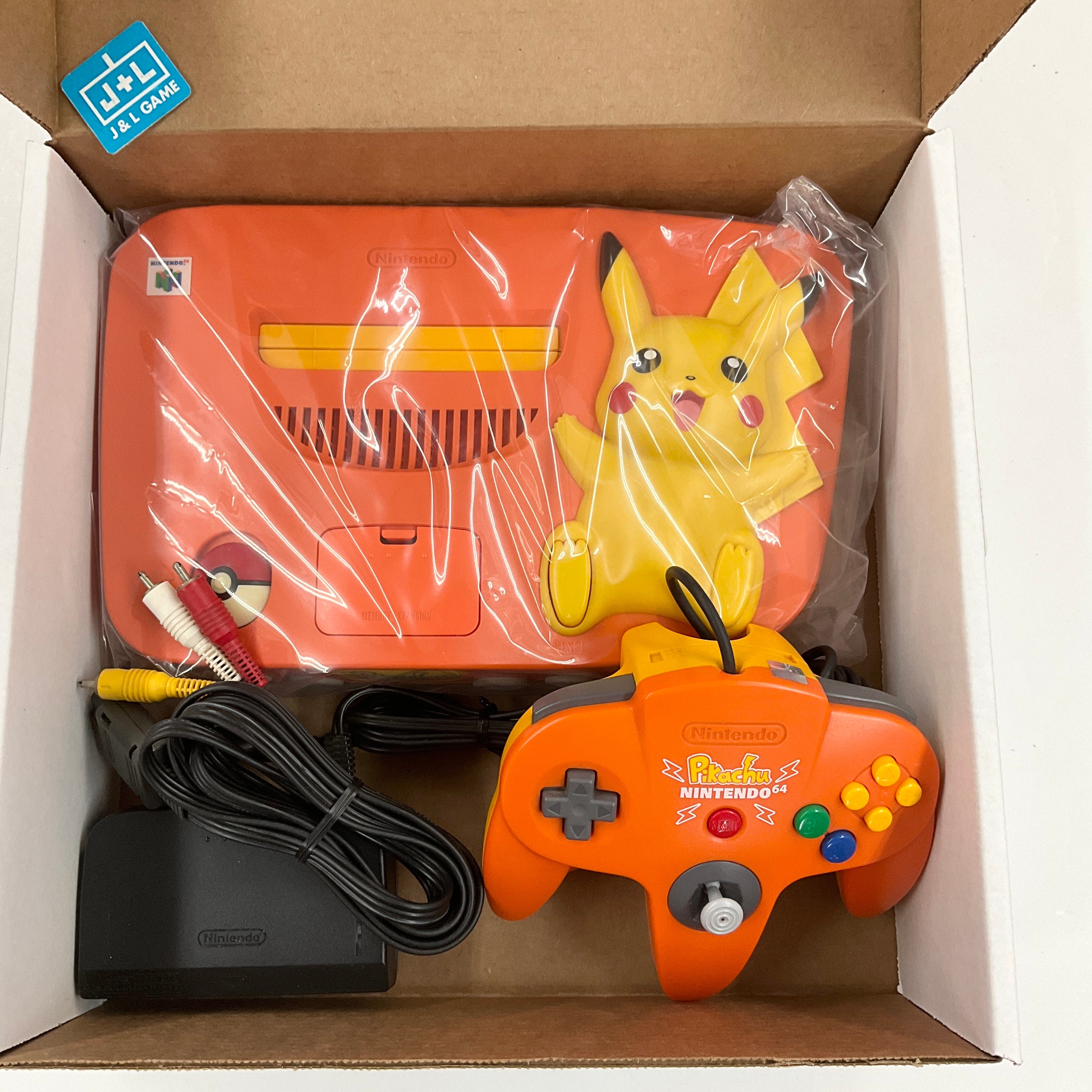 Nintendo 64 Hardware Console (Pikachu Edition) (Orange and Yellow