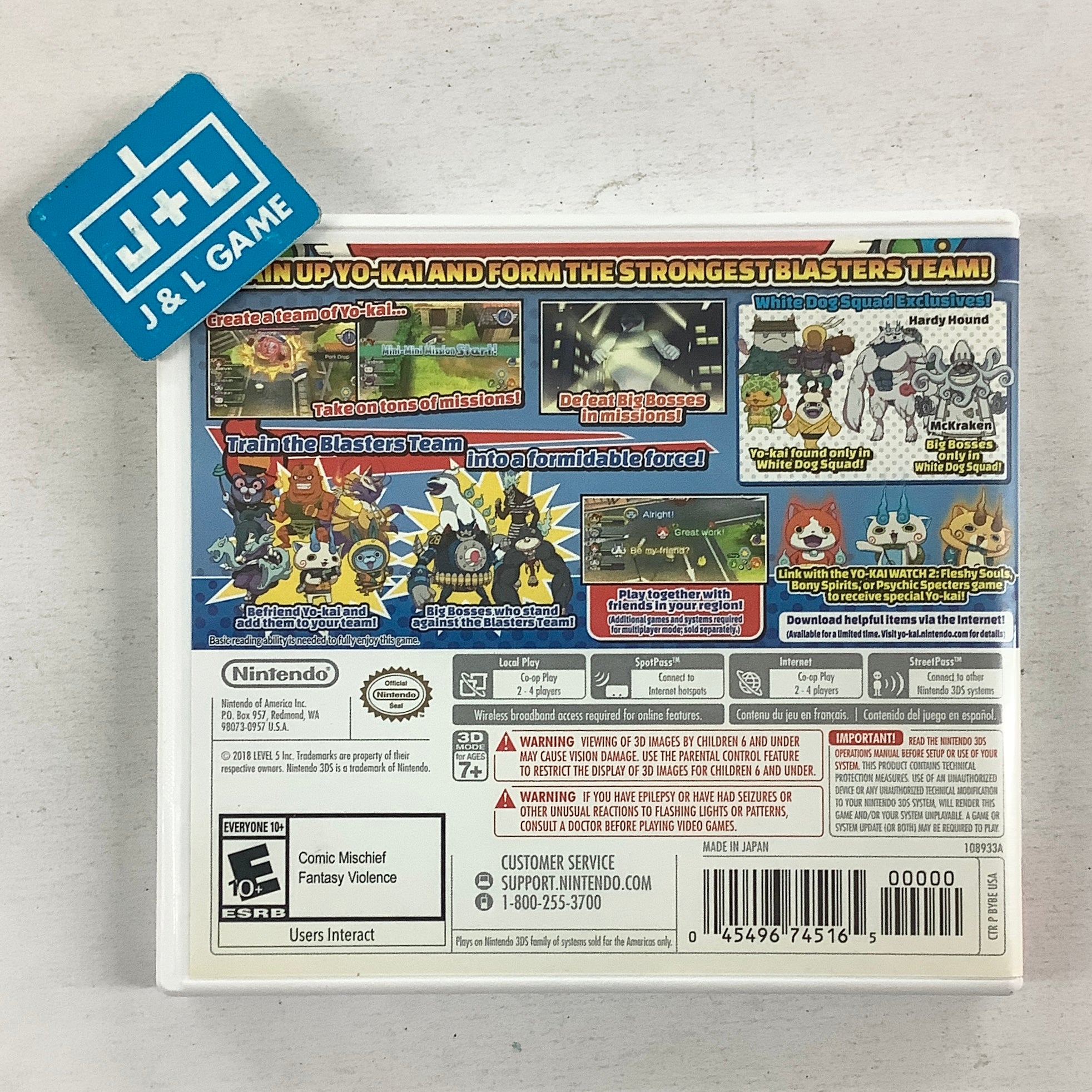 YO-KAI WATCH Blasters: White Dog Squad - Nintendo 3DS [Pre-Owned] Video Games Nintendo