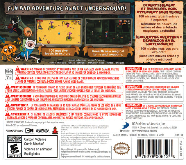 Adventure Time: Explore the Dungeon Because I DON'T KNOW! - Nintendo 3DS [Pre-Owned] Video Games D3 Publisher   