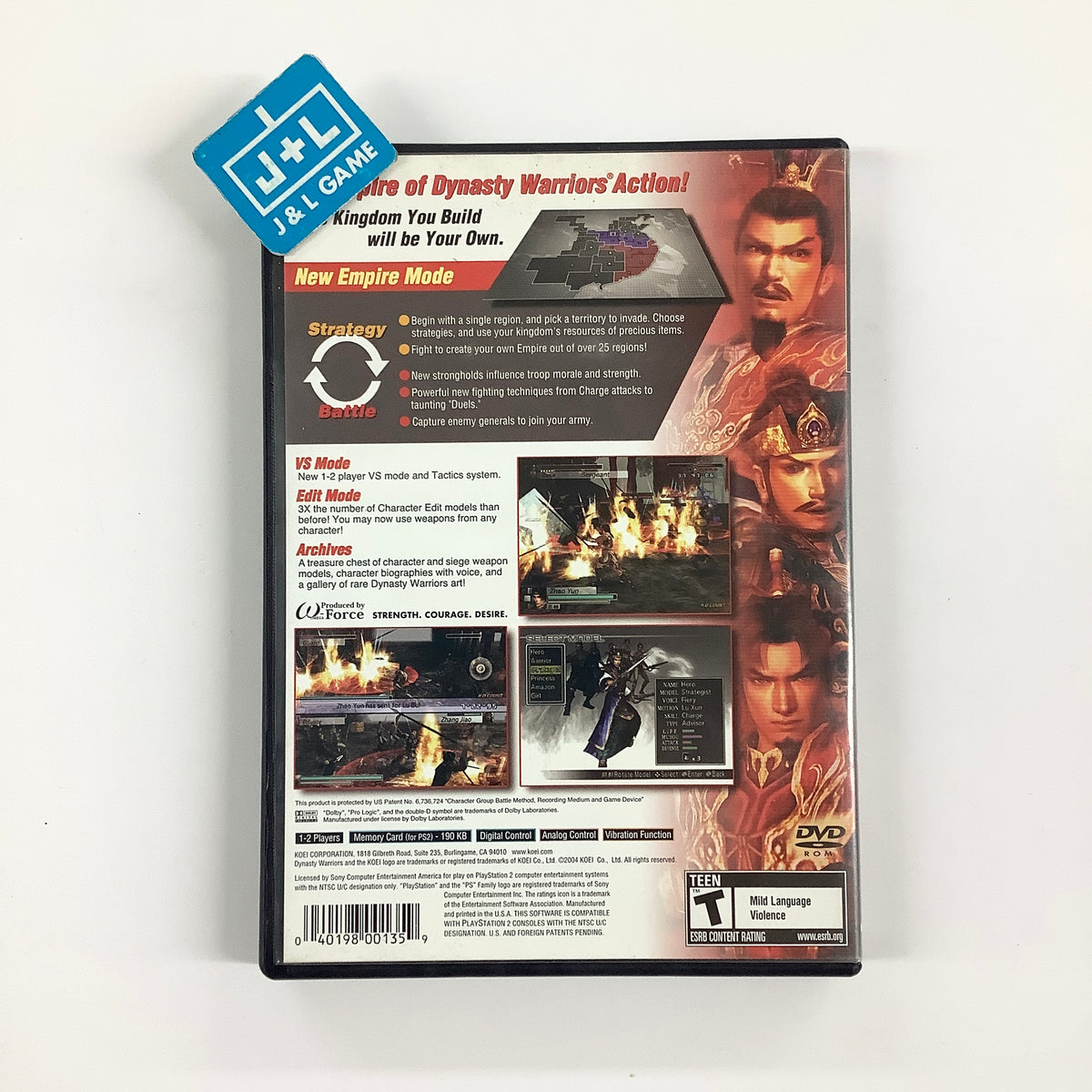 Dynasty Warriors 4: Empires - (PS2) PlayStation 2 [Pre-Owned] Video Games Koei