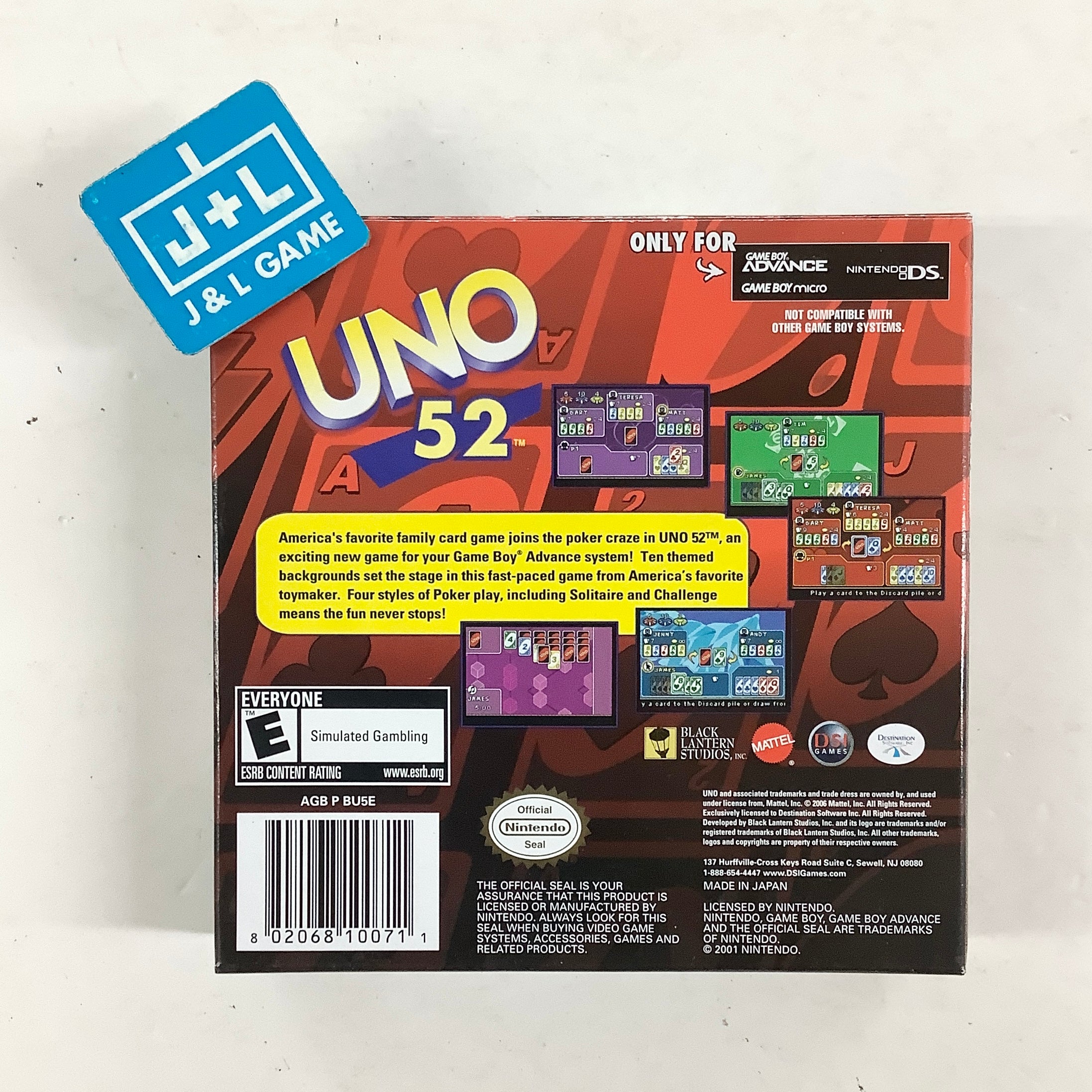 Uno 52 - (GBA) Game Boy Advance [Pre-Owned]