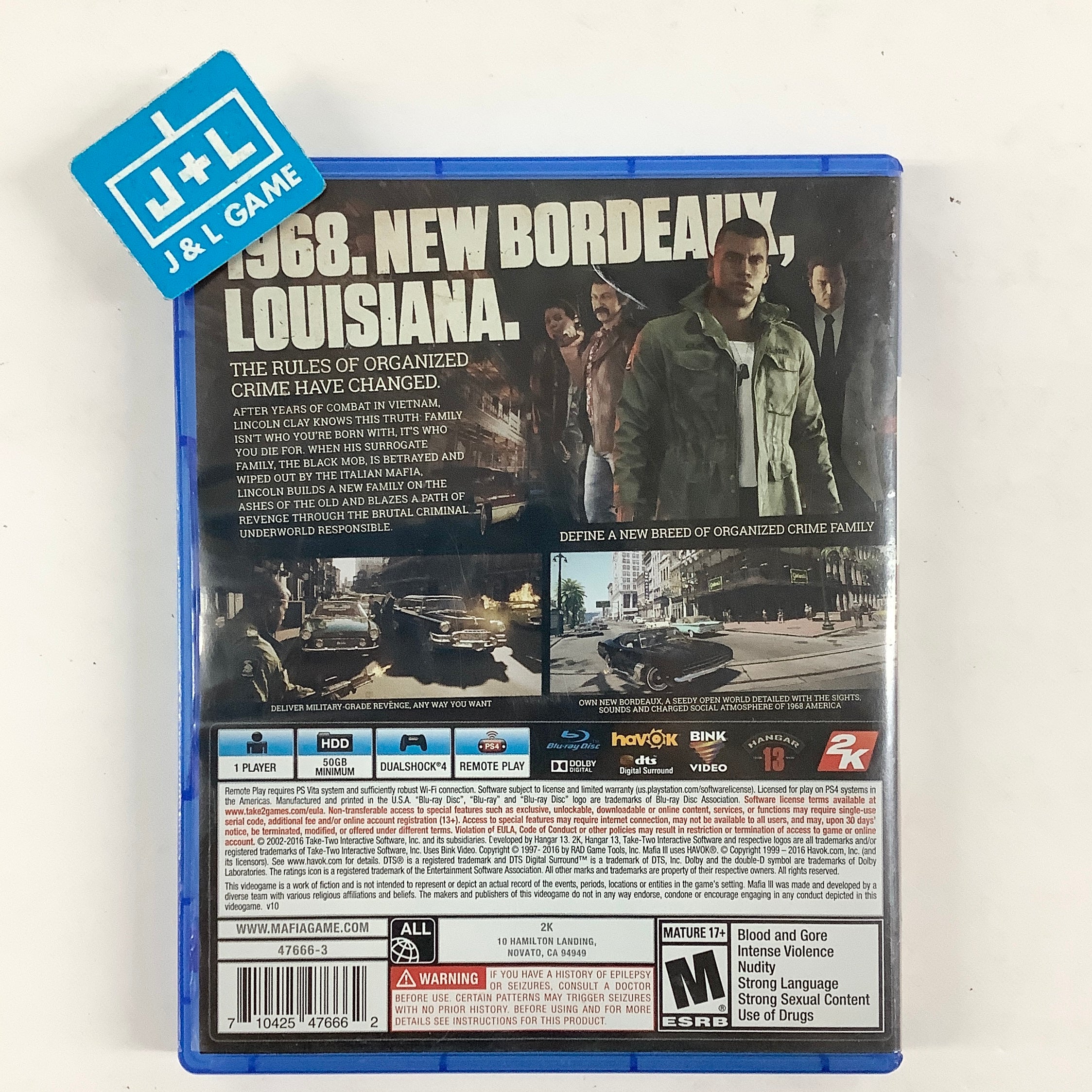 Mafia III - (PS4) PlayStation 4 [Pre-Owned] Video Games 2K Games