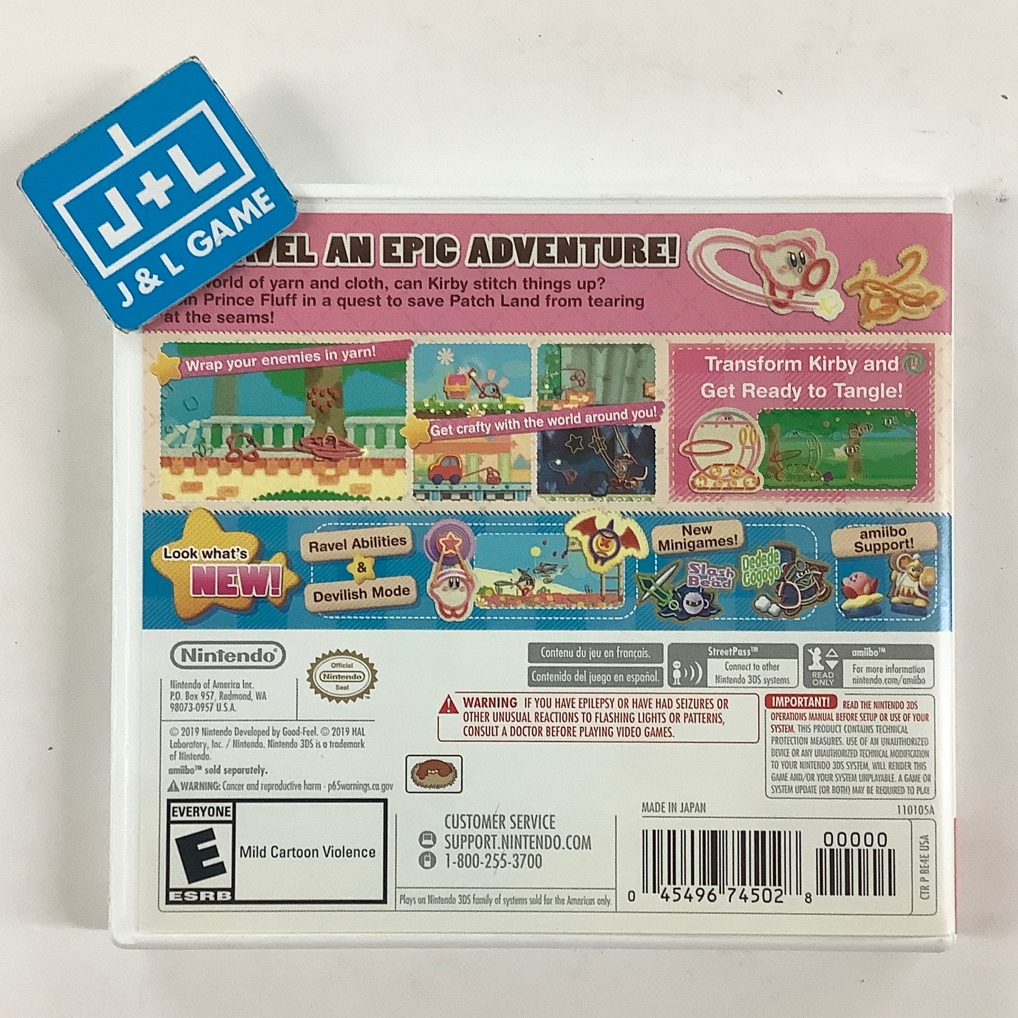 Kirby's Extra Epic Yarn - Nintendo 3DS [Pre-Owned]