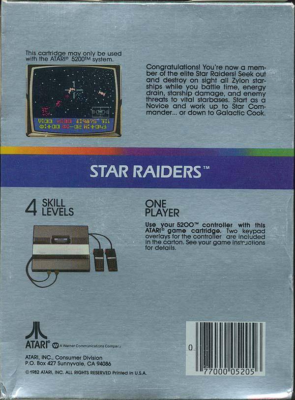 Star Raiders - (A52) Atari 5200 [Pre-Owned]