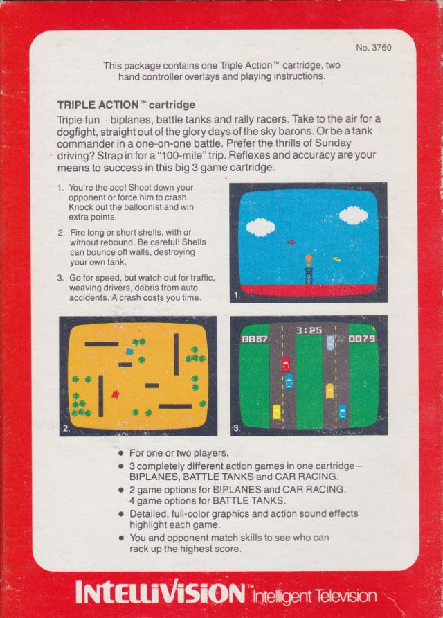 Triple Action - (INTV) Intellivision [Pre-Owned] Video Games Intellivision   