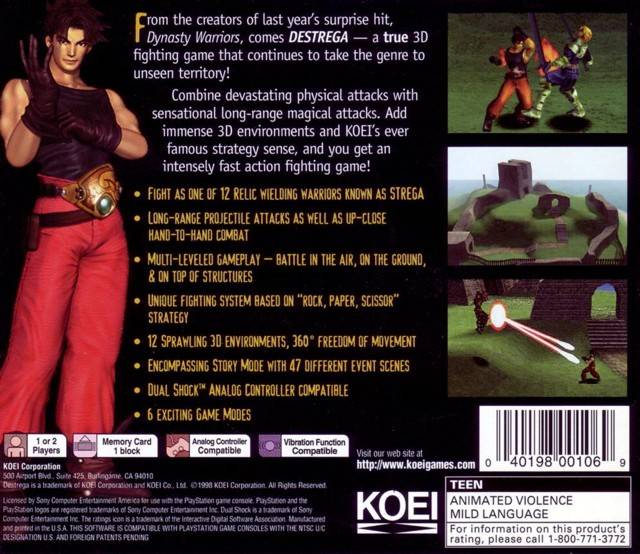 Destrega - PS1 Loose Version PAL PlayStation Sony Destrega - PS1 Loose Version PAL PlayStation Sony