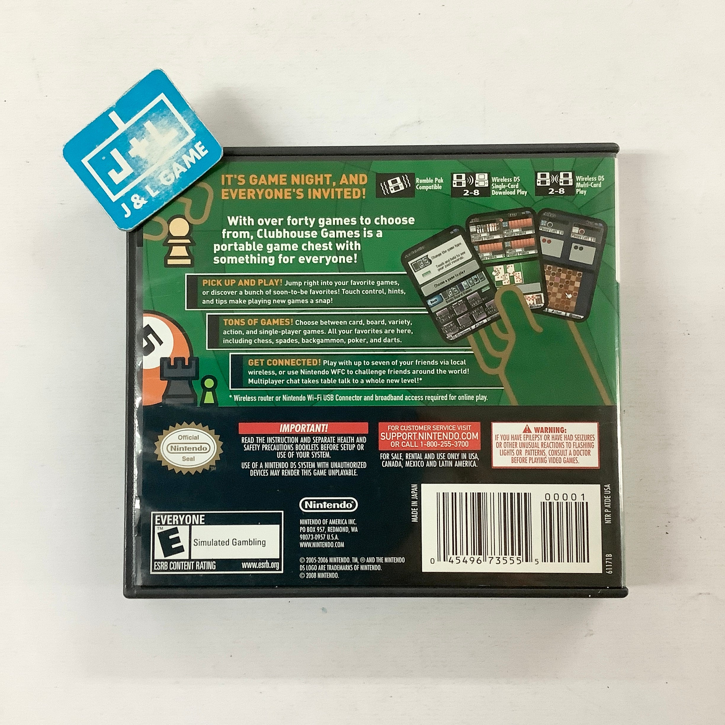 Clubhouse Games - (NDS) Nintendo DS [Pre-Owned] | J&L Game