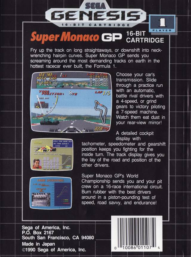 Super Monaco GP - (SG) SEGA Genesis [Pre-Owned] Video Games Sega   
