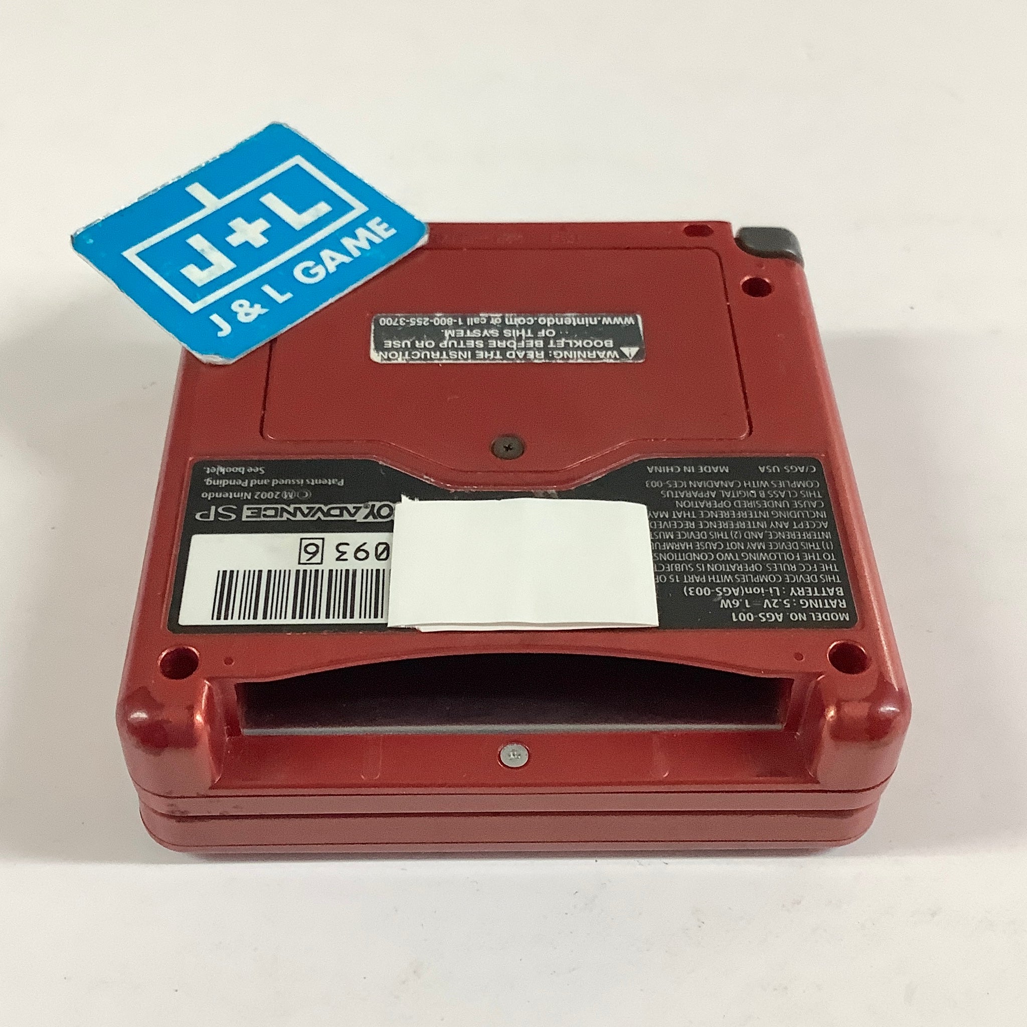 Nintendo Game Boy Advance SP Console AGS-001 (Flame Red) - (GBA) Game Boy Advance SP [Pre-Owned]