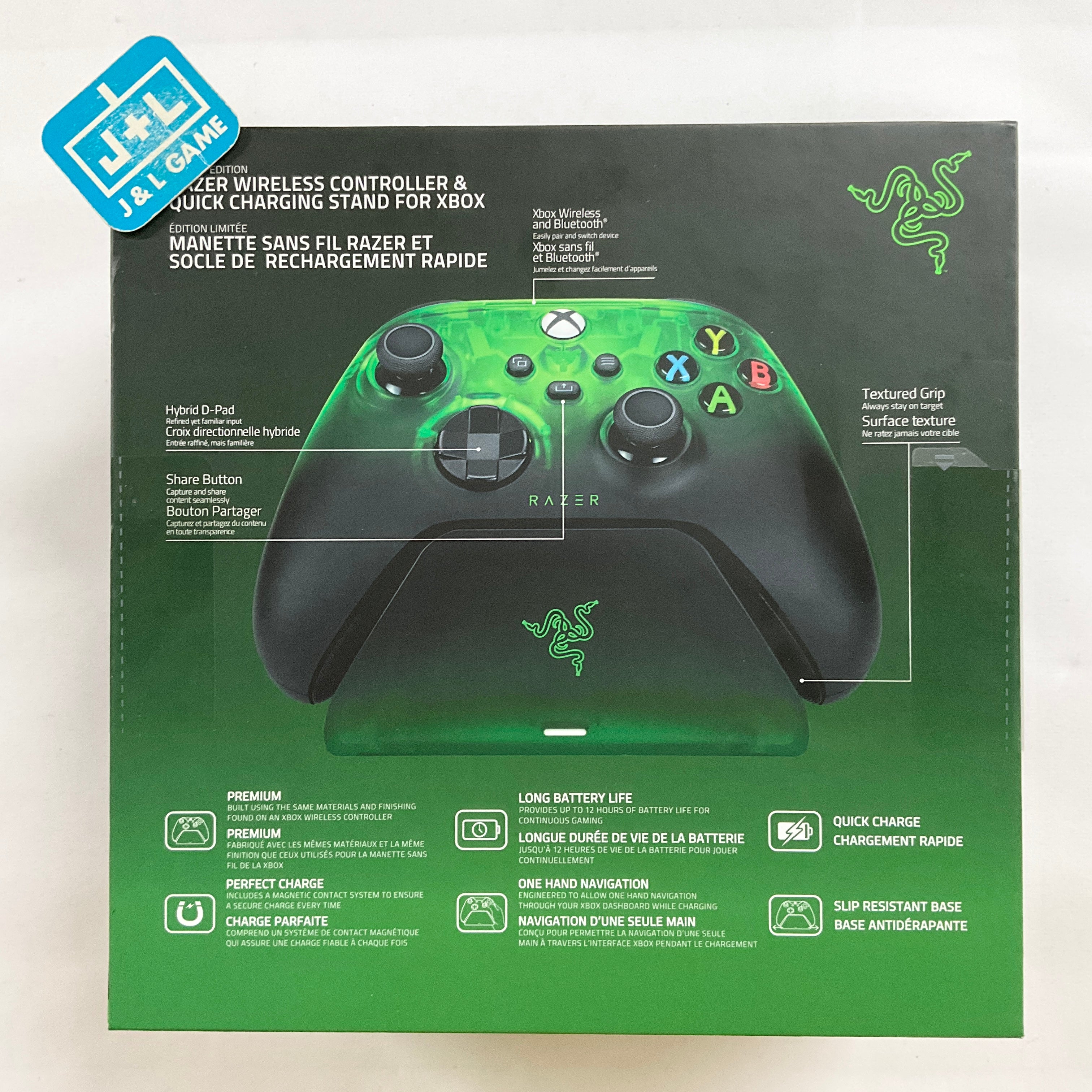 Razer Wireless Controller & Quick Charging Stand Bundle (Green