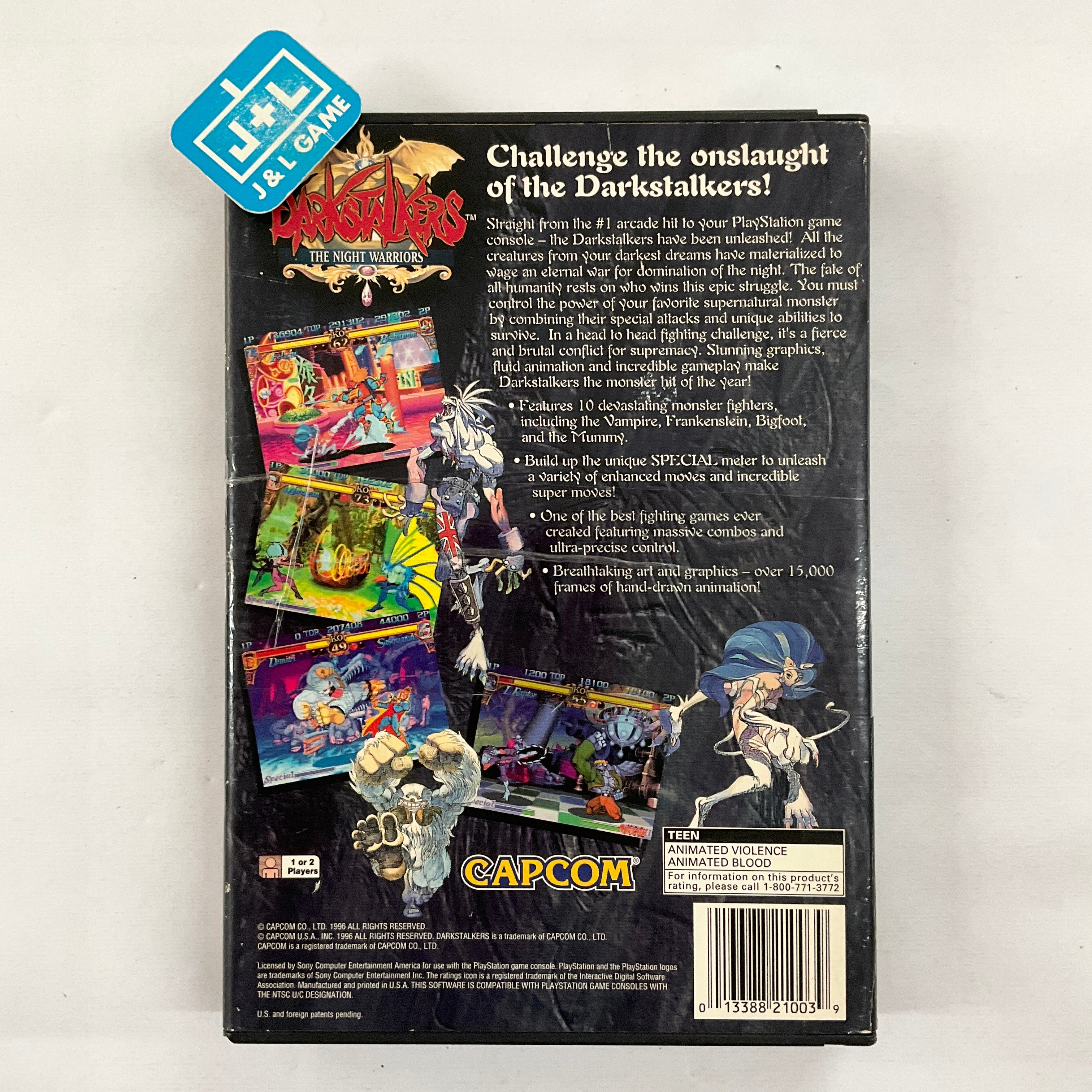Darkstalkers: The Night Warriors (Long Box) - PlayStation 1