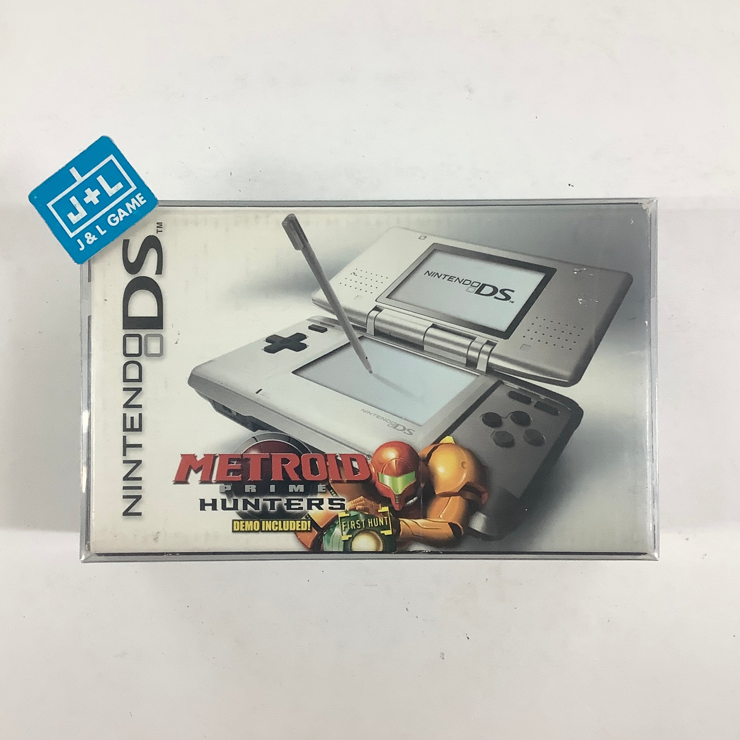 Nintendo DS Console (Platinum Silver with Metroid Prime Hunters Demo) - (NDS) Nintendo DS [Pre-Owned] Consoles Nintendo