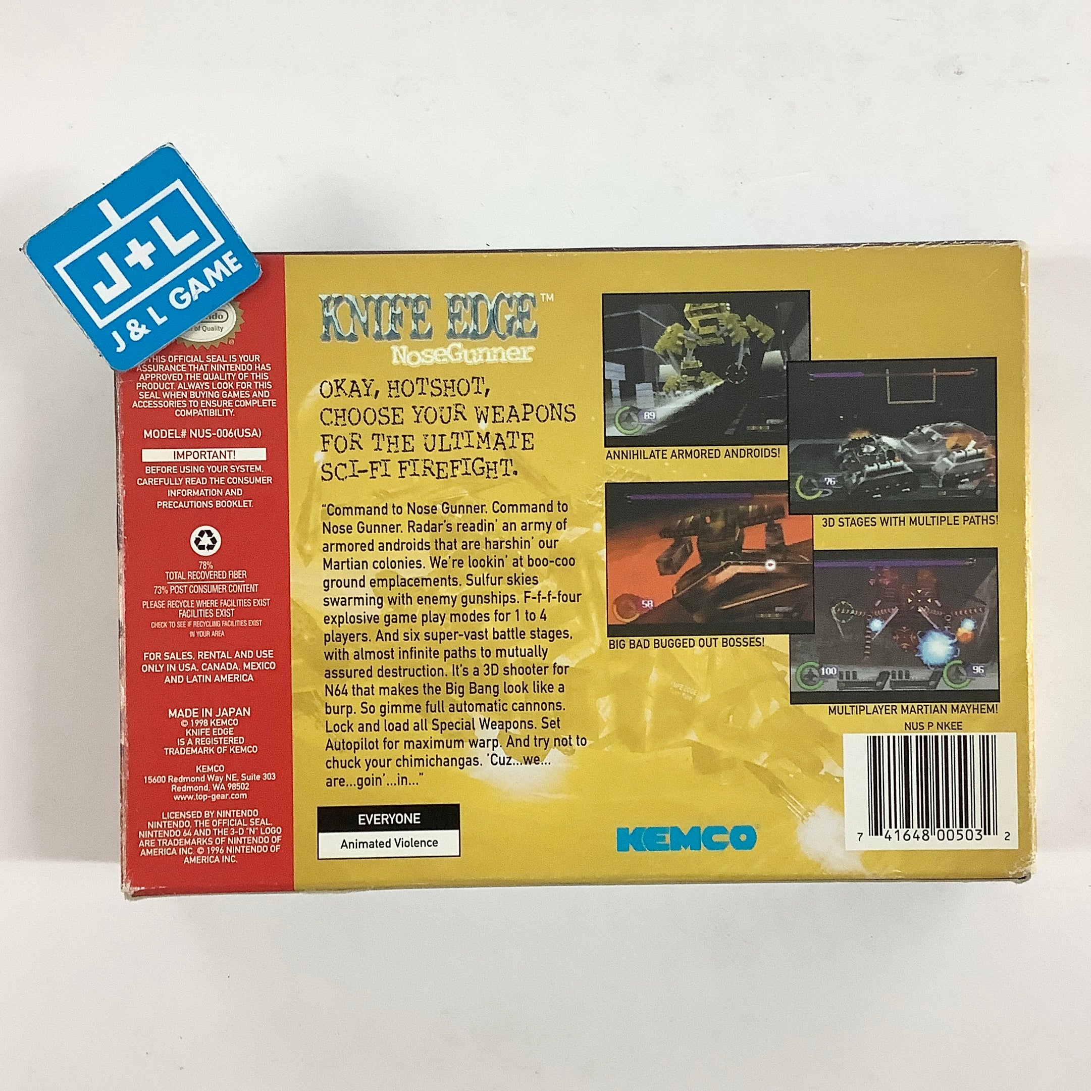 Knife Edge: NoseGunner - (N64) Nintendo 64 [Pre-Owned]