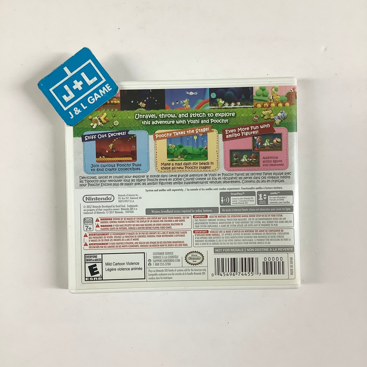 Poochy & Yoshi's Woolly World + Yarn Yoshi amiibo - Nintendo 3DS [Pre-Owned]